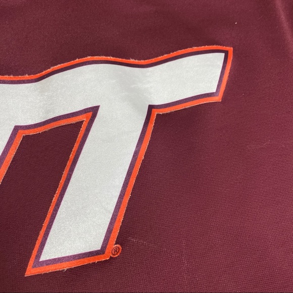 VT Virginia Tech sweatshirt Nike medium maroon and orange - Picture 4 of 12